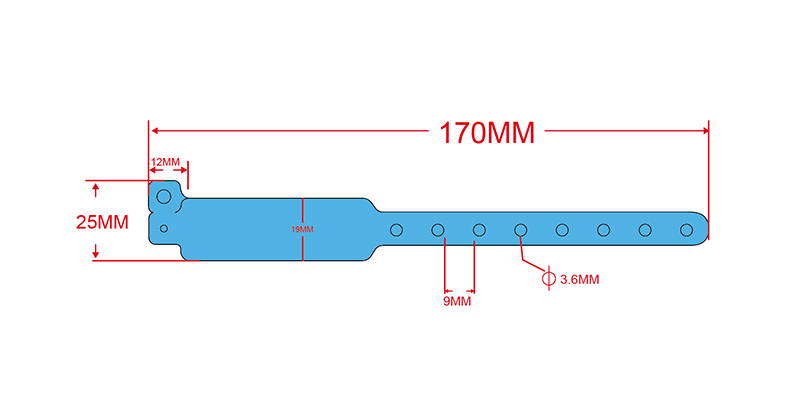 Ntag213 PVC Wristband size:170*25mm