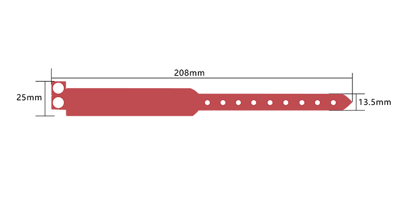 Ntag213 PVC Wristband size:208*25mm