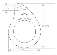 ABS NTAG213 NFC Key Fob size