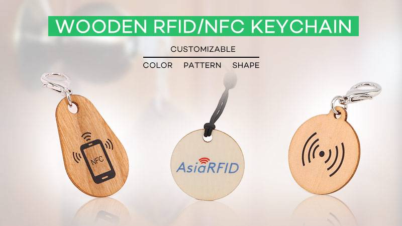 Wood RFID keychain