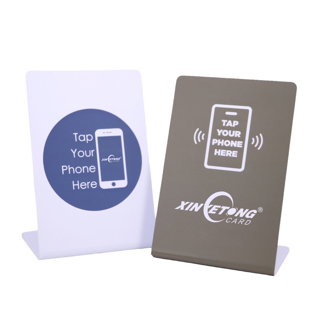 custom nfc review cards with stand – easy tap & leave google feedback