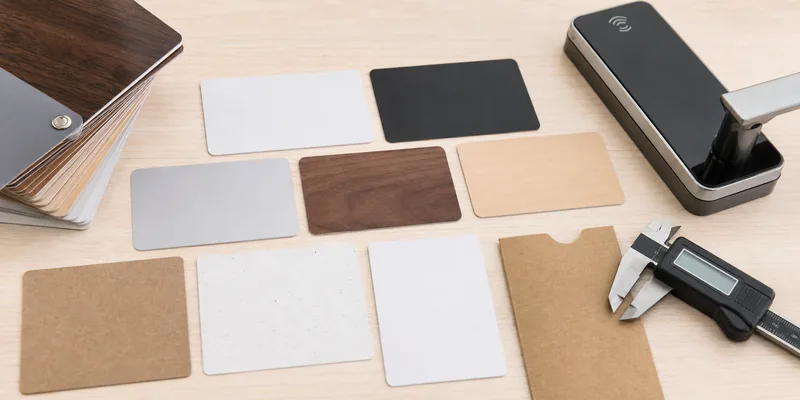 RFID hotel key card material samples for procurement review