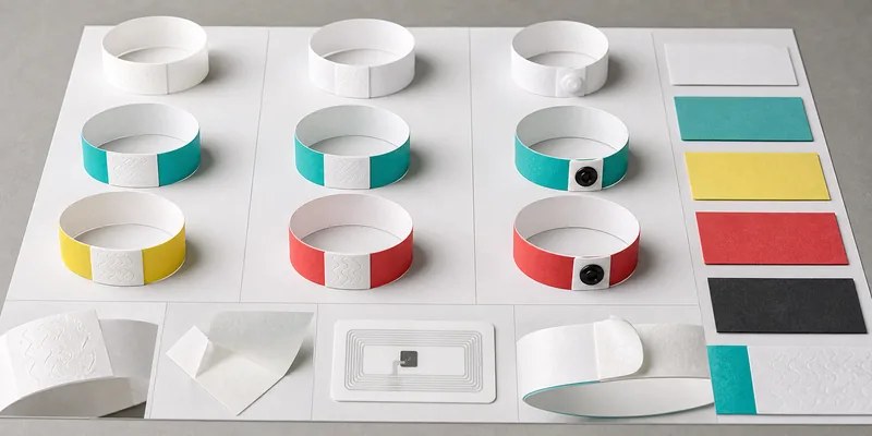 RFID paper wristband material closure and inlay options for event buyers