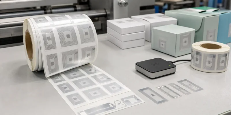 NFC label rolls and inlay inspection for product authentication projects