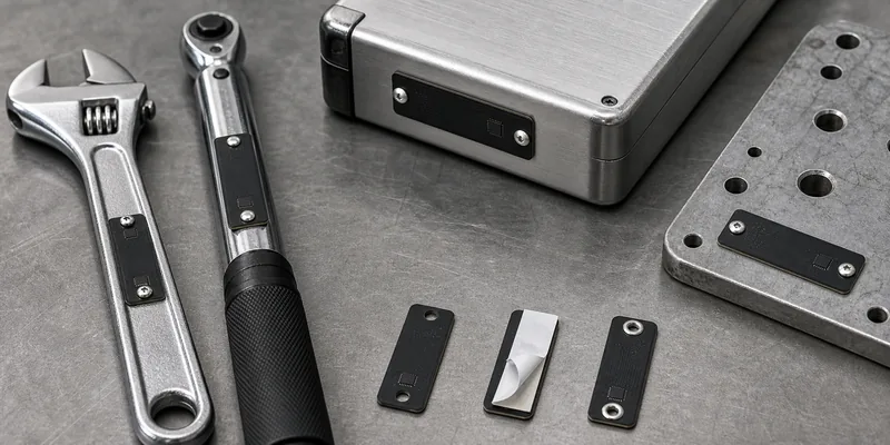PCB anti-metal RFID tag mounting options on metal tools and equipment