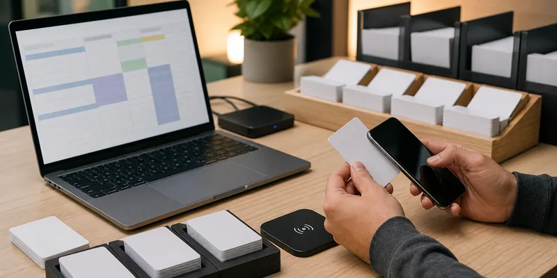 NFC WiFi card encoding and sample testing for multi-location deployment
