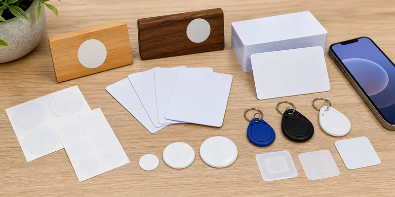 NFC WiFi tag material samples for hotels cafes and offices